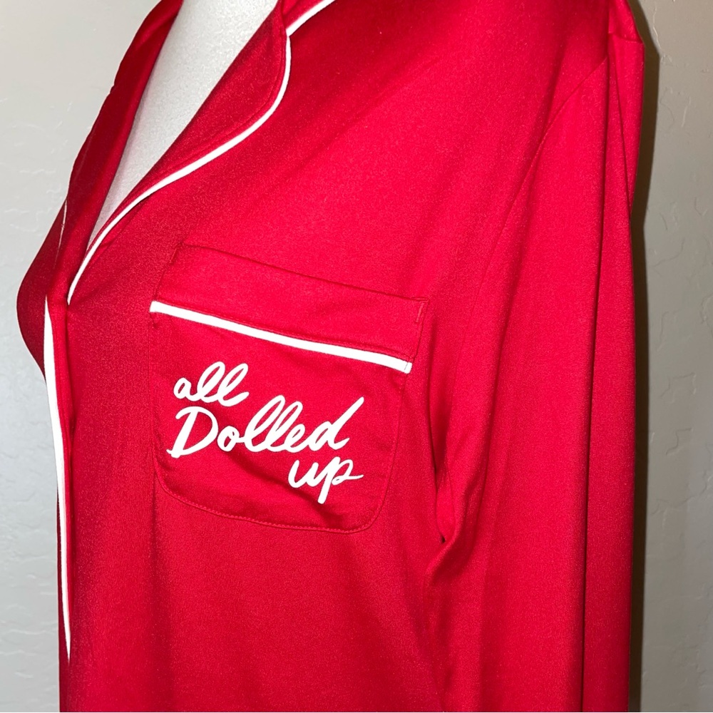 🎉HP🎉New! Kate Spade Red “All Dolled Up” Pajama Pant 2pc Set XL🌹Last one! - Picture 10 of 12